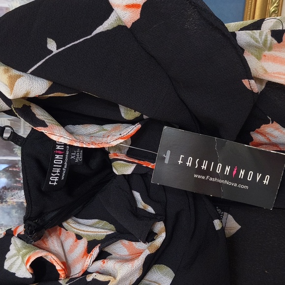 Floral Maxi Dress Sexy Date Night Party Concert Size XL Feminine - Picture 7 of 8